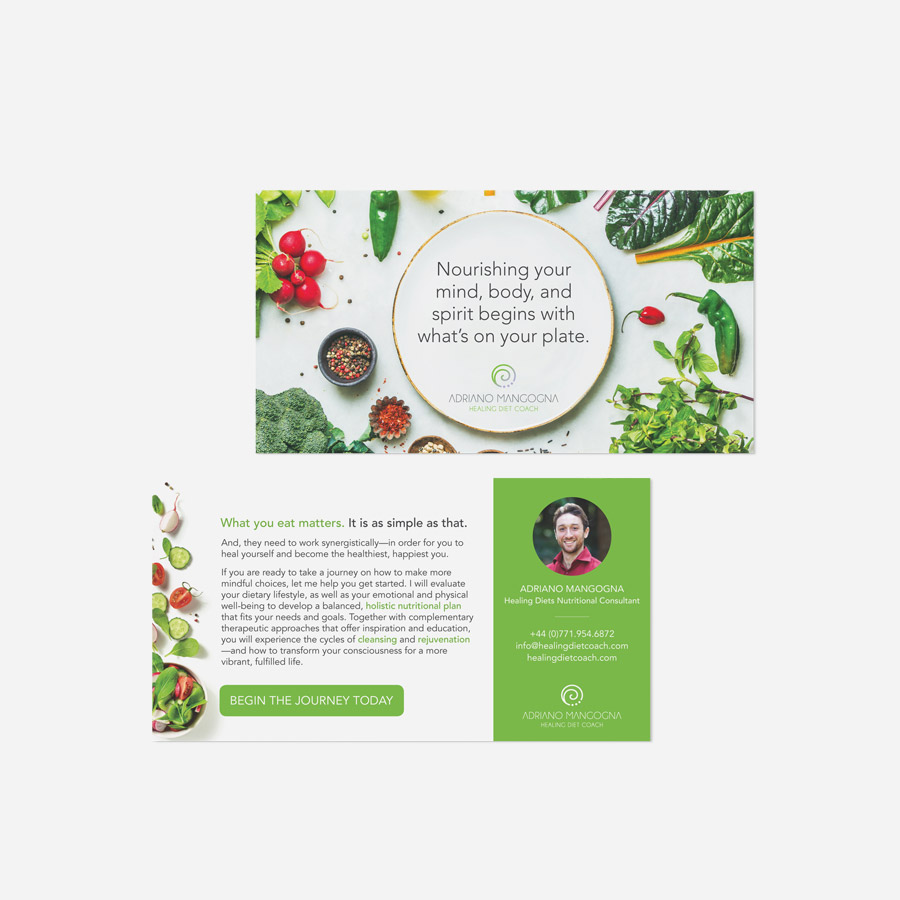 Concept and Flyer Design for a Healing Diets Nutritional Consultant